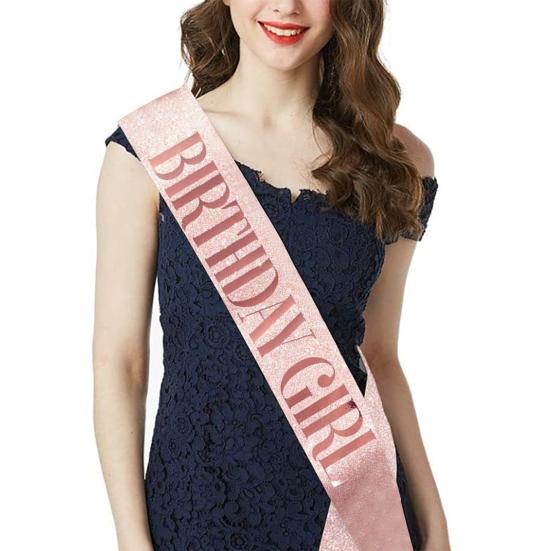 Crown Headband with Ribbon Shiny Rhinestones Headpiece Lightweight Design Stunning Sparkling Ribbon Feminine Slogans