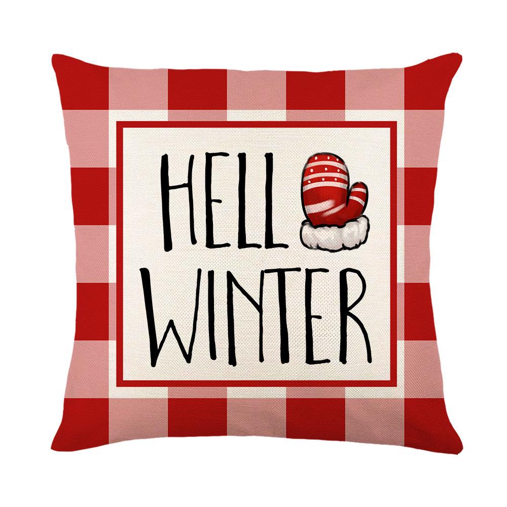 

Christmas Gift Pillowcase Linen Digital Print Christmas Snowman Pillowcase Sofa Decorative Back Pillowcase 45*45cm