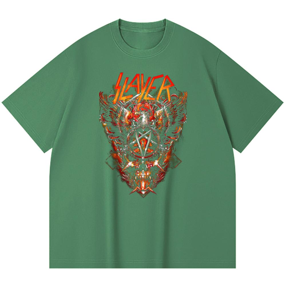 T-shirt Heavy Metal 100% Cotone 230 Gsm Stampa Band Rock Musica Popolare Unisex T-shirt Pesante in Cotone