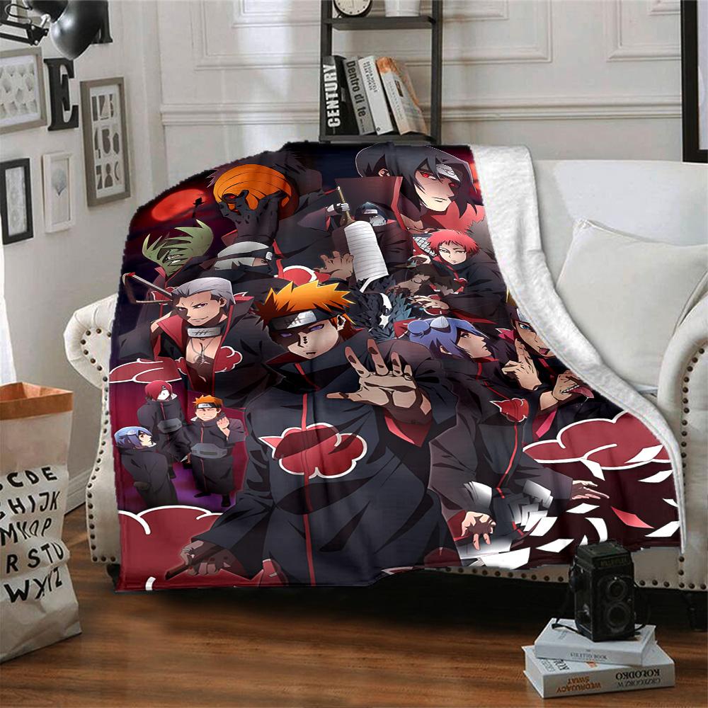 1pc Narutos Evolutionary Journey Flannel Blanket for Super Soft Cute Comfort Blanket for Travel Bedding Couch Sofa Blanket Y72347