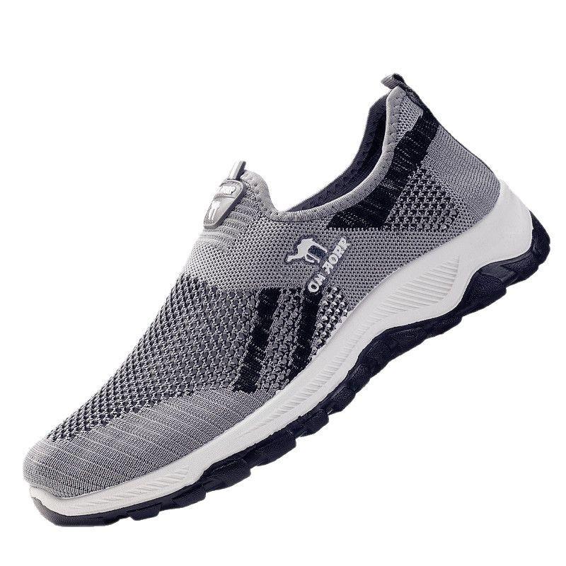 Men's Breathable Mesh Slip-On Running & Hiking Shoes - Summer Lightweight Design