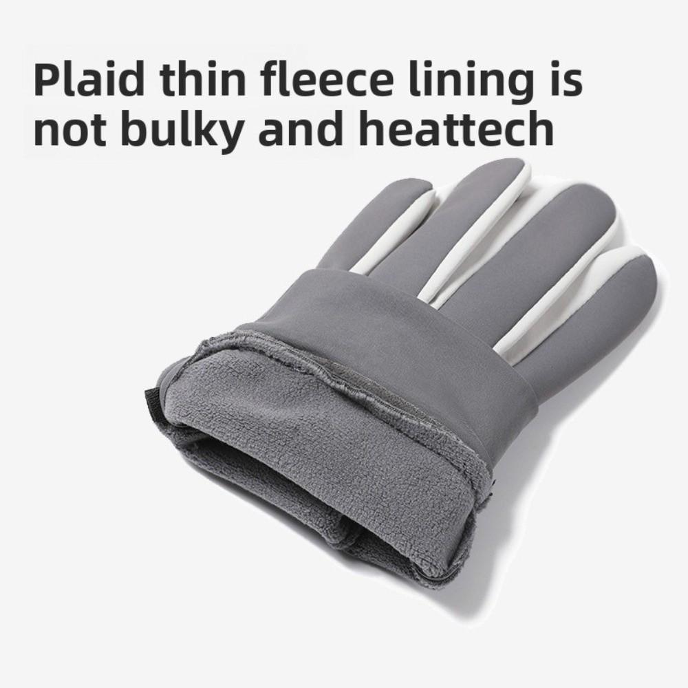 Full Finger Cycling Gloves Solid Color Sports Mittens Fashion Winter Warm Gloves  Women