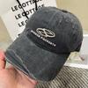 Fashion Hat Korean version of letter embroidery broken mouth do old soft top baseball hat female tide sunshade sunscreen foreign style cap travel