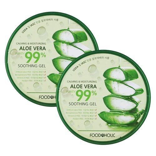 

[FoodaHolic] (2ea) FoodaHolic Aloe Vera Soothing Gel 300ml / Aloe Moisturizing Cream with Centella Asiatica Extract, Soothing Moisturizing_631373