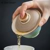 130ml Chinese High-end Ceramic Tea Tureen Master Teacup Handmade Gaiwan Travel Portable Tea Bowl Household Teaware Accessories