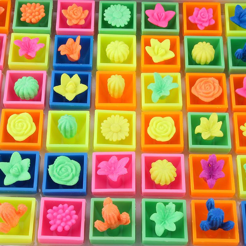 4 Pcs/Set Colorful Plant Flower Cactuse Growing In Water Creative Funny Toys Absorbed Water Expansion for Kids Gift