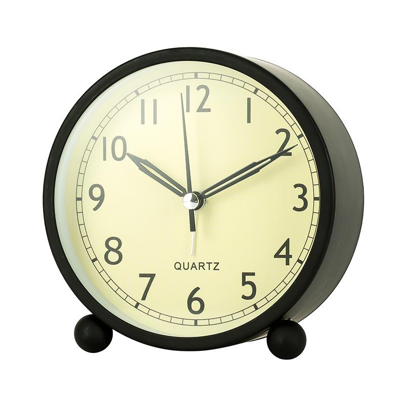 Cartoon new cute alarm clock living room bedroom home metal clock cat small seat clock