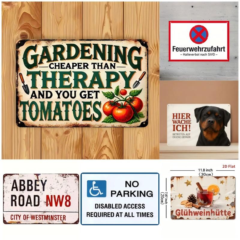 2D Flat Universal Design Iron Tin Sign with Robust Construction and Weather-Resistant Features for Wall Decor