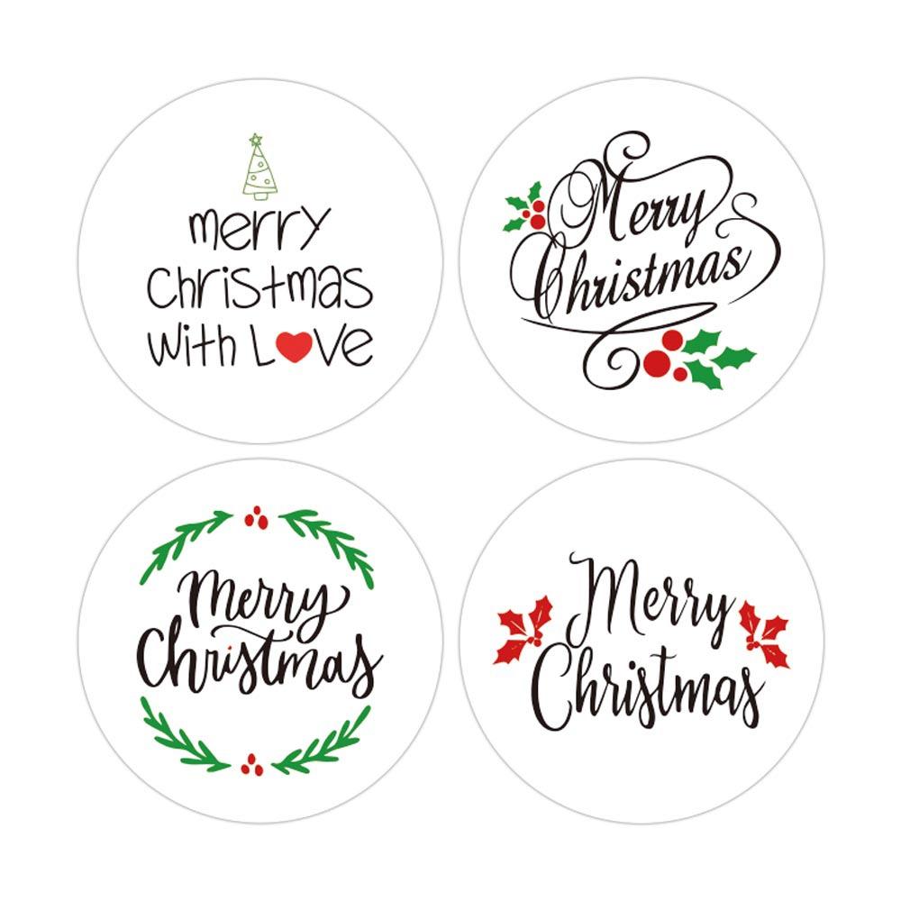 100-500Pcs Premium-Quality White Merry Premium-Quality Christmas Premium-Quality Label High-Standard Stickers Premium-Quality For High-Standard Card