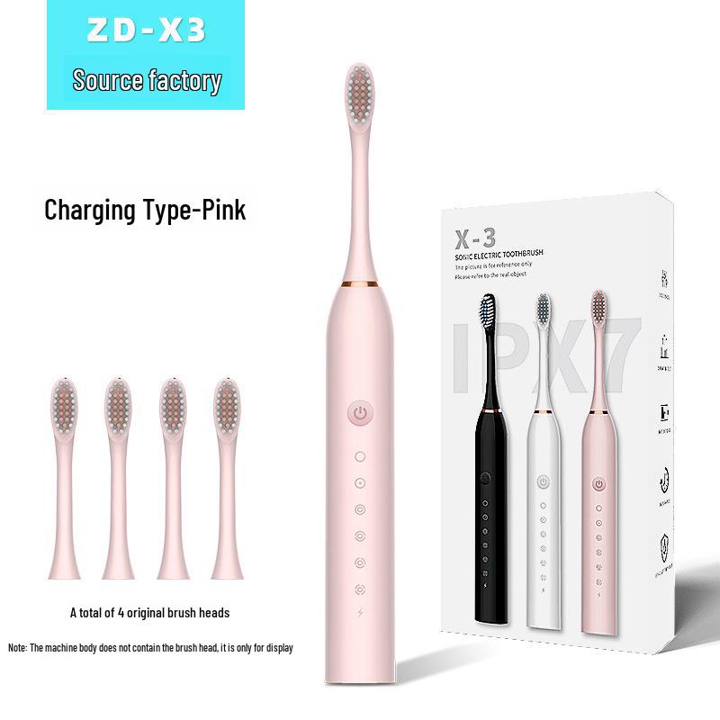 "Intelligent Ultrasonic Electric Toothbrush Set with Ultra-Soft Bristles for Adults and Students"