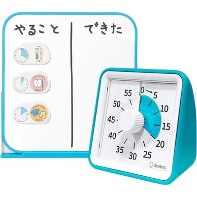 Dretec Kids Preparation Board Timer Whiteboard Self-Checker Magnet Schedule Board Educational Tool