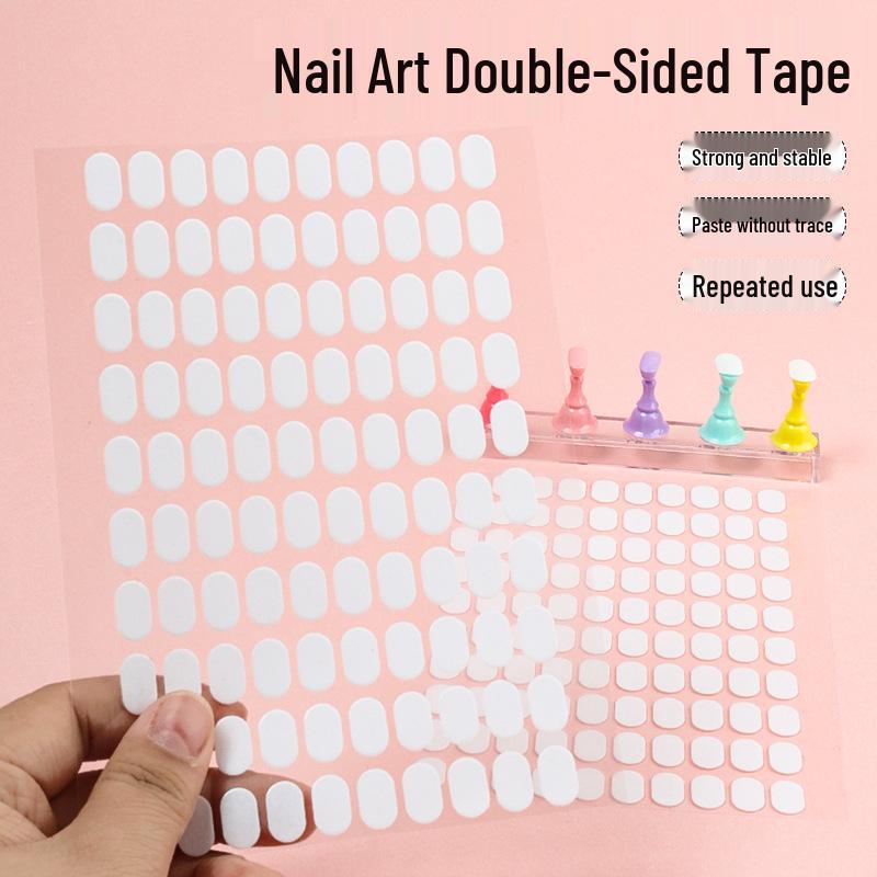 Transparent Jelly Glue for Nail Art Tips - No-Trace, Double-Sided Tape