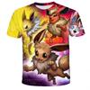 2026 New Fashion Trend Pocket Monsters Pikachu Cosplay Round Neck T-shirt Anime Children's 3D T-shirt Short Sleeved Casual