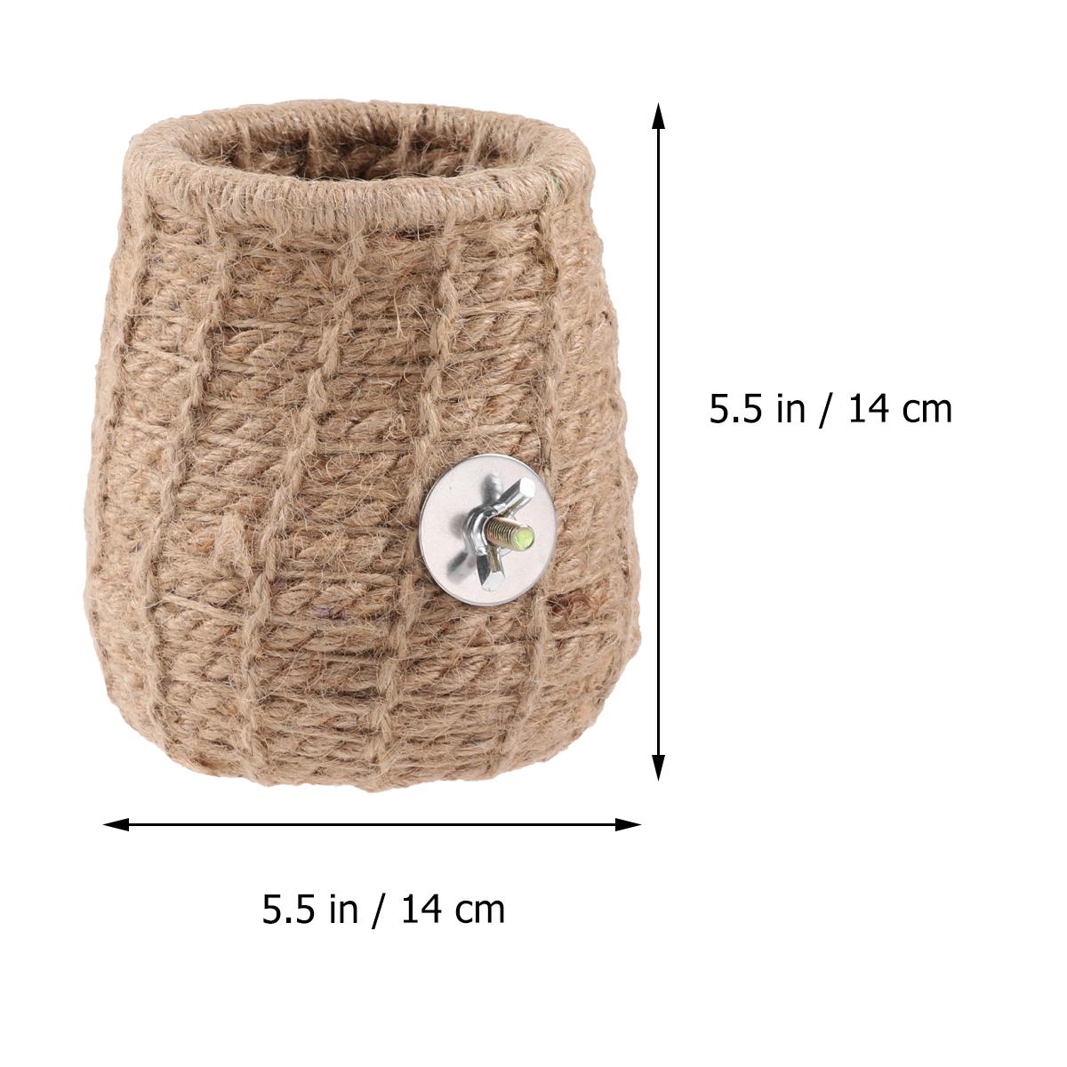 

Warm Nest For Birds Hand-Woven Insulated Pet Bed Small Animal Shelter Winter Sleeping Parrot Hamster Cage Accessory світло-коричневого кольору