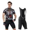 XINTOWN Men's Summer Cycling Jersey and Bib Shorts Set