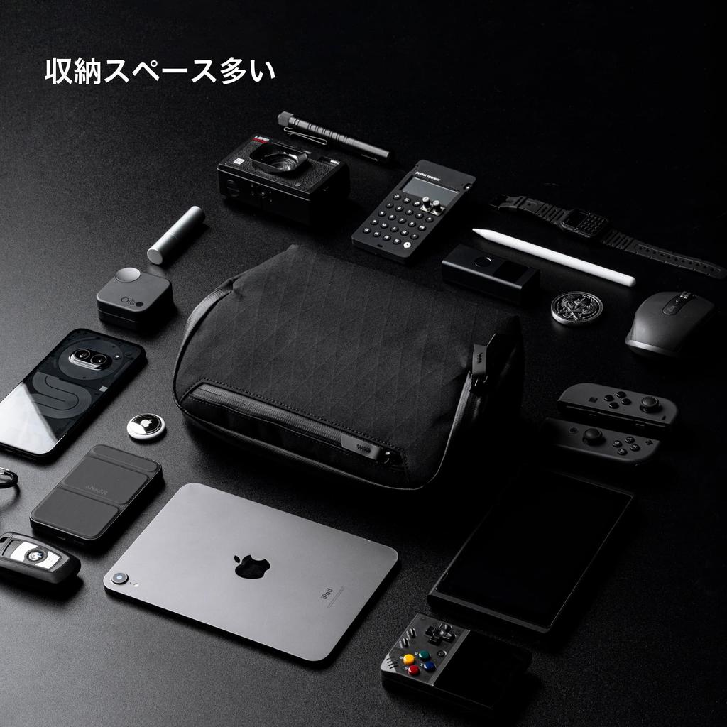 ALPAKA Vertex Pouch Shoulder Bag, Sling Bag, Tech Case, Organizer, and Carrying Bag for iPad mini, Other Devices, and Small Items, with Detachable