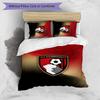 Set Lenzuola Stampato Calcio Bournemouth 3 Pezzi, Comodo Set Copripiumino per Camera da Letto Amico della Pelle