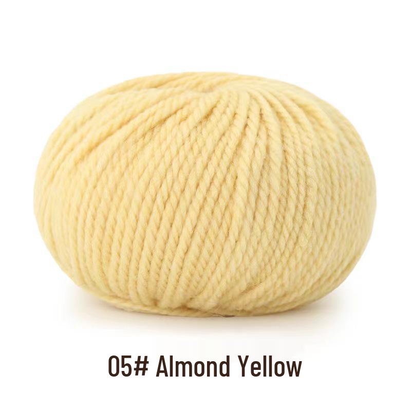 Yak Down 3-Strand Wool Yarn for Hand-Knitted Medium-Thick Sweaters, Cardigans, Scarves, and Hats