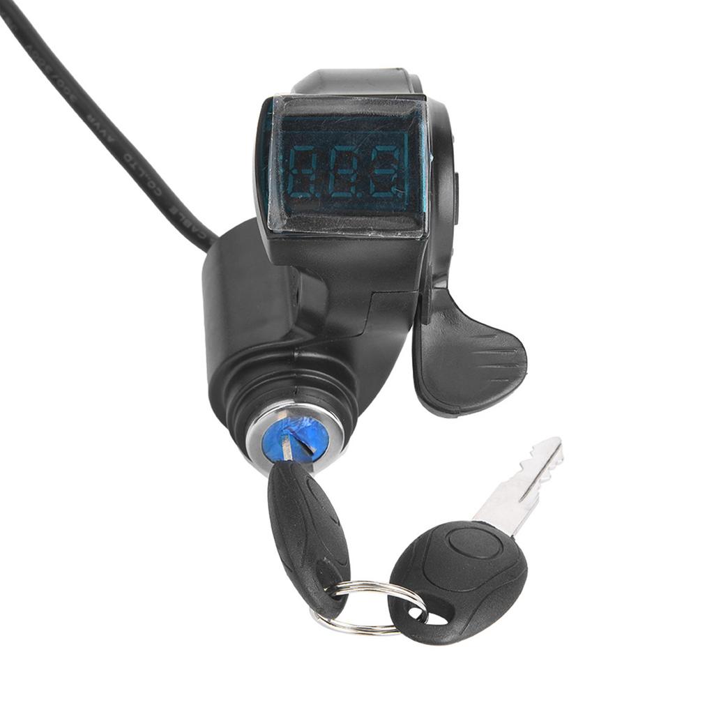 E‑Bike Thumb Throttle LCD Display Digital Battery Voltage Power Switch for Electric Vehicle