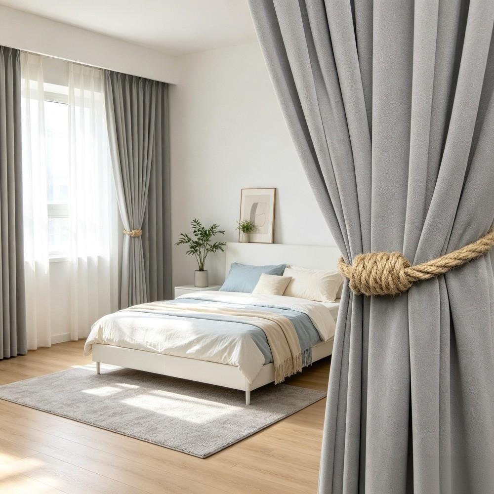 2 Pack Creative Magnetic Curtain Tiebacks Rope Knot Curtain Tiebacks Curtain Holdbacks  Home Decor