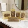 Modern Glass Soap Dispenser And Toothbrush Holder With 300ml Capacity For Bathroom Decor
