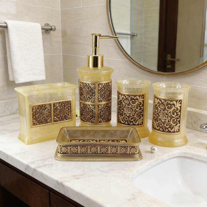 Modern Glass Soap Dispenser And Toothbrush Holder With 300ml Capacity For Bathroom Decor