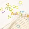 30Pcs Mix Color Triangle/heart Knitting Stitch Markers Colored Metal 12-13mm Stitch Markers for Sewing DIY Knitting
