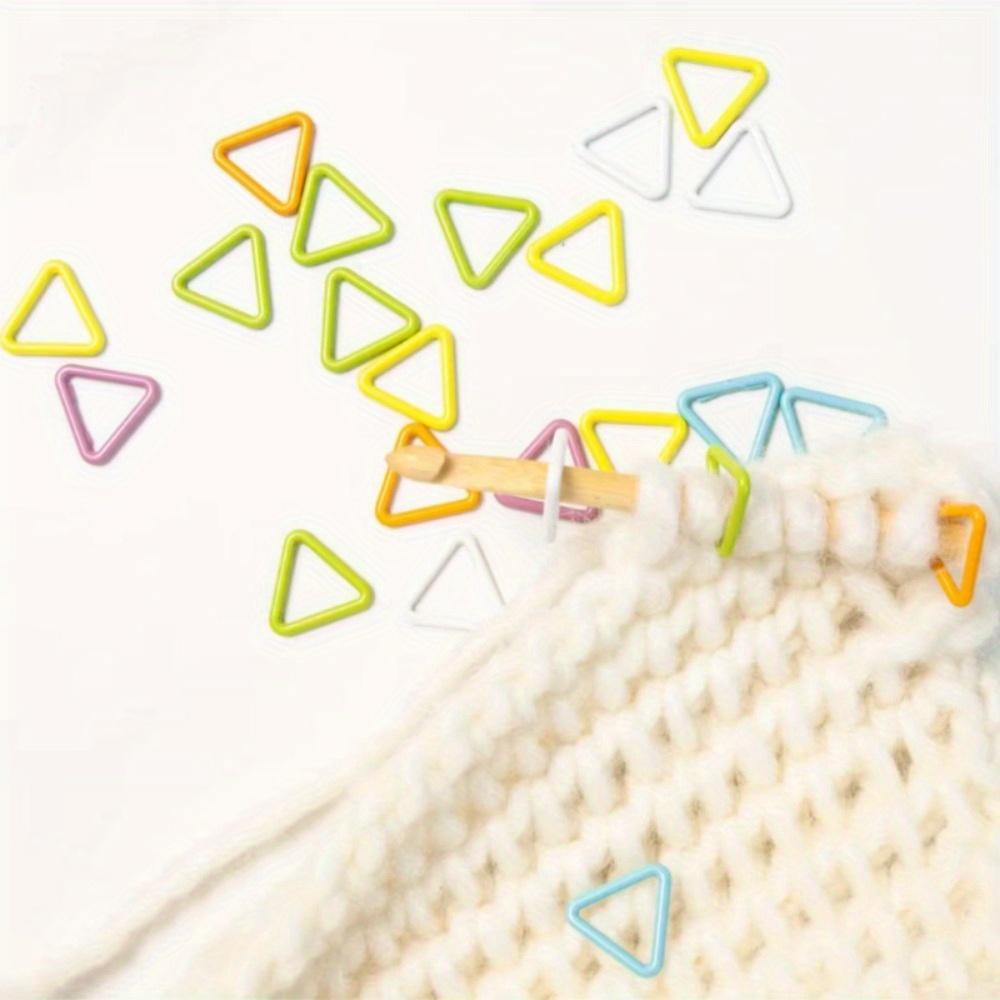 30Pcs Mix Color Triangle/heart Knitting Stitch Markers Colored Metal 12-13mm Stitch Markers for Sewing DIY Knitting