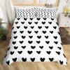 Love Heart Pattern Duvet Cover for Girls Women Pink Romantic Theme Bedding Set Room Decor,Valentine's Day Soft Comforter Cover