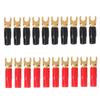 Pureseek 10-Pair Fork Terminal Connectors, Y-Lugs, Speaker Plugs, Gold-Plated, Compatible with 8GA