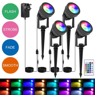 EU/US/UK Plug COB Super Bright Spotlight Led Garden Light Lawn Lamp Low Voltage Landscape Lighting Waterproof Outdoor Lamp