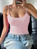 Cami Top phumee Bez pleców Krótki Jednolity kolor A2249