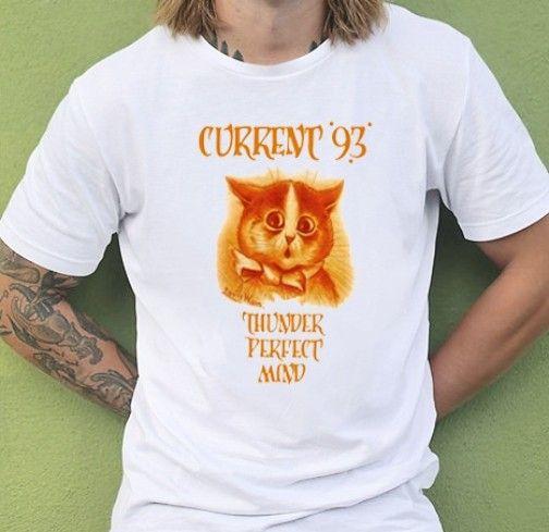 Unisex Shirt Cotton Oversize Large Size Current 93 T Shirt Music Electronic Folk Thunder Perfect Mind Louis Wain GT324