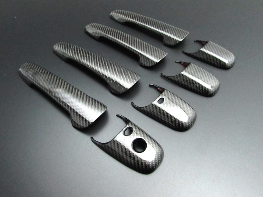 BRIGHTZ Real Carbon Fiber Door Handle Covers for Toyota Premacy CW Key CWEAW CWEFW CWFFW CWE CWF WE WF EAW EFW FFW AW FW Premacy (Advanced Compatible)