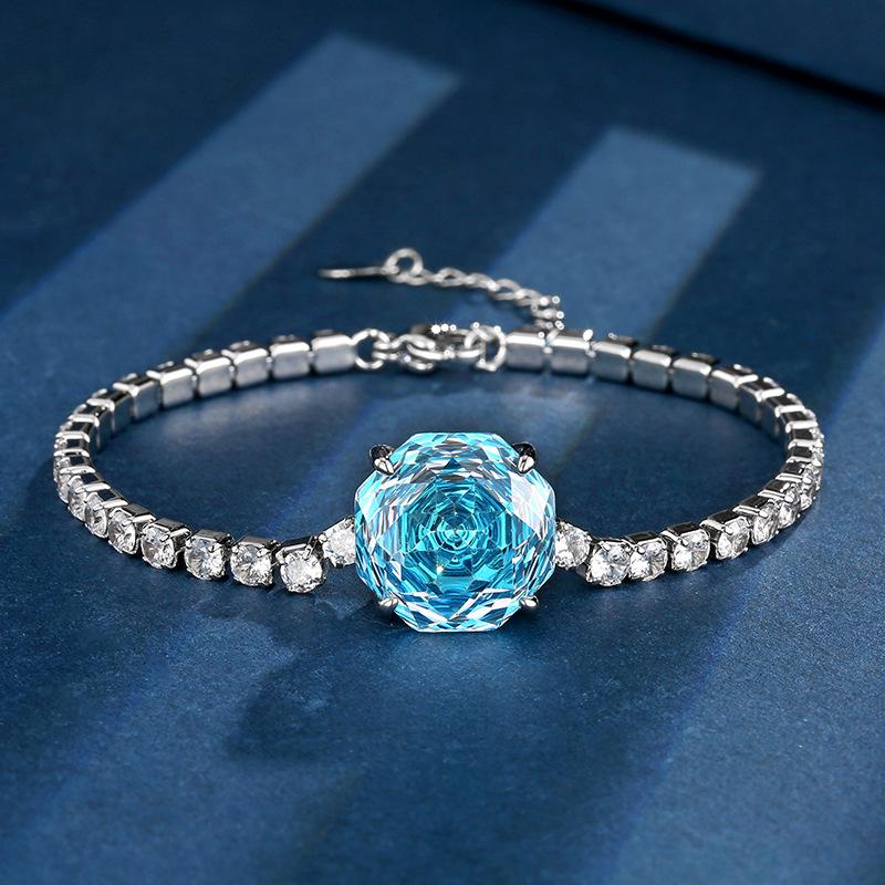 Jewelry Retro Simulation Rose Cut Colorful Treasure Color Retro Bracelet Bracelet Jewelry Heroine Stone 14Mm