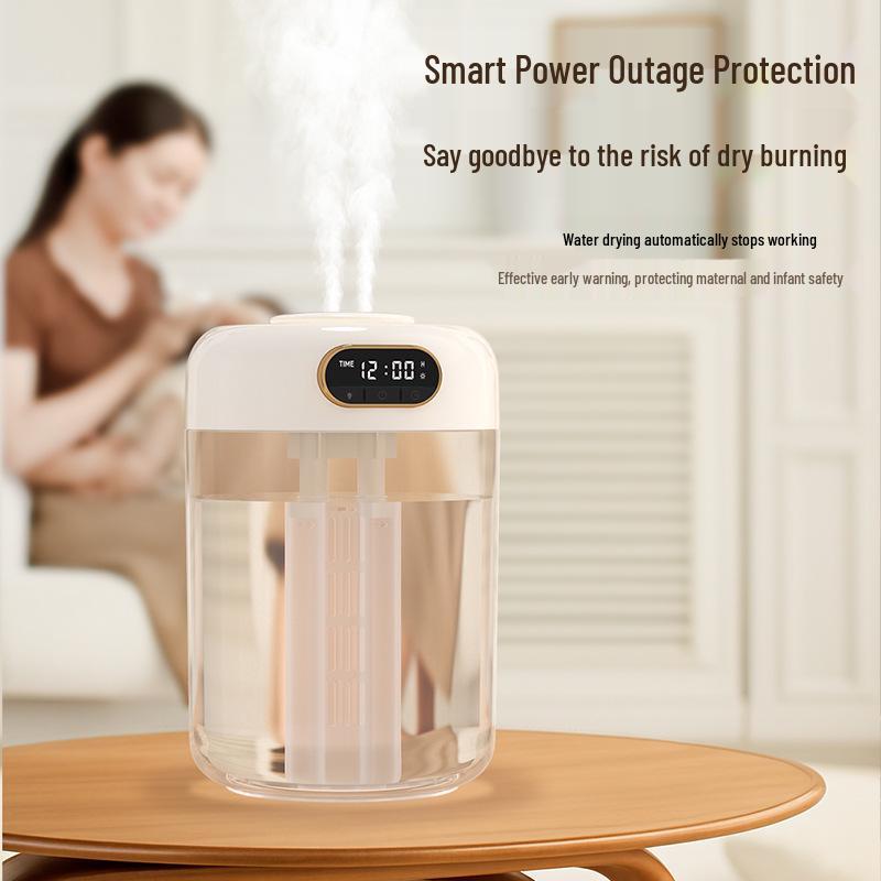 Colorful Dual Nozzle Humidifier: Large Capacity, High Mist Volume for Home Use