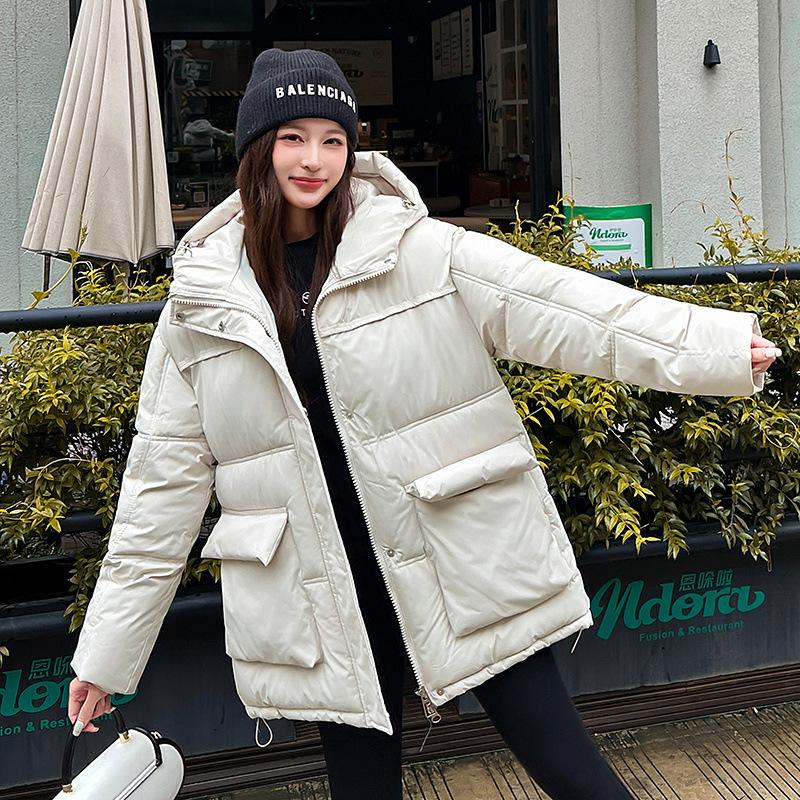 2025 Winter New Cotton-padded Clothes Hooded Women's Versatile Fashion Loose Cotton-padded Clothes Foreign-style Cotton-padded Jackets