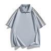 Flip Collar Short Sleeved Men's Summer Quick Drying T-shirt for Men's Fitness, Running, Leisure Sports, Half Sleeved Loose Polo Shirt