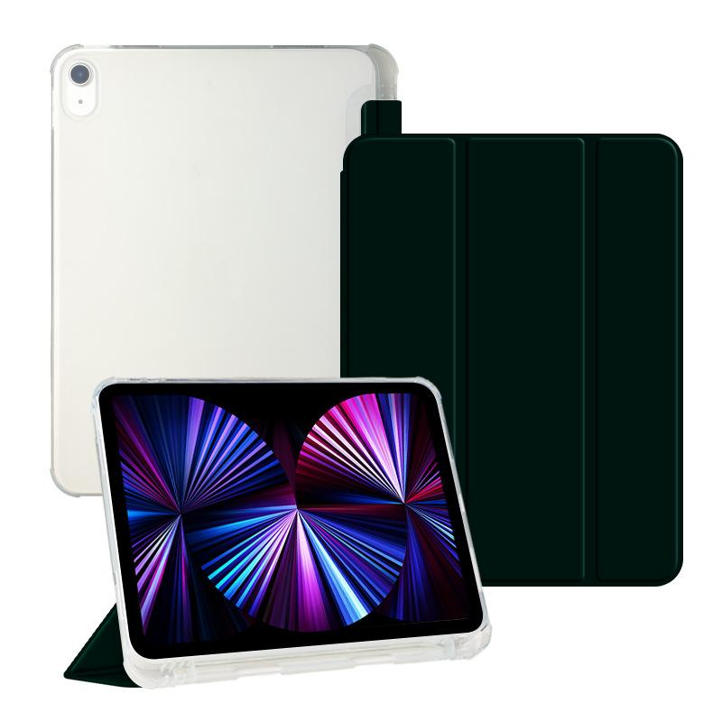 Smart Folio Cover Folding PU Leather Case Transparent Back Cover for Apple iPad Pro 11 M4 2024 With Pen Holder for iPad Pro 11 For iPad Pro 11 M4 2024&PU+TPU&11