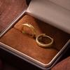 Stylish And Simple Earrings, Versatile Zircon Earrings, Personalized Versatile Gold-Plated High-End Retro Plain Ring Earrings.