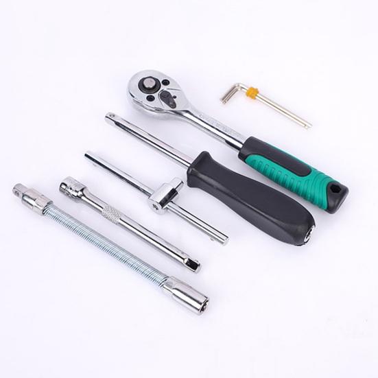 Kit de Reparo de Carro com 46 Peças com Catraca 72T/24T Conjunto Profissional de Soquetes Chave Alta Dureza