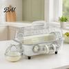 Pet Cage with Stairs Hamster Tunnel, Transparent House Running Wheel Golden And Water Dispenser, 2-Tier Habitat Playpen for Small Pets Breathable