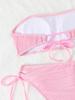 2026 Europees Amerikaans Grensoverschrijdend Dames Hanger Bandeau Strik Bikini Zwempak