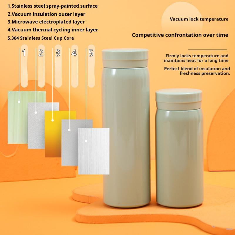 200ML/300ML Mini Insulated Cup Stainless Steel Pocket Cup Car Vacuum Flasks Coffee Cup Portable Leak-proof Thermal Water Bottle