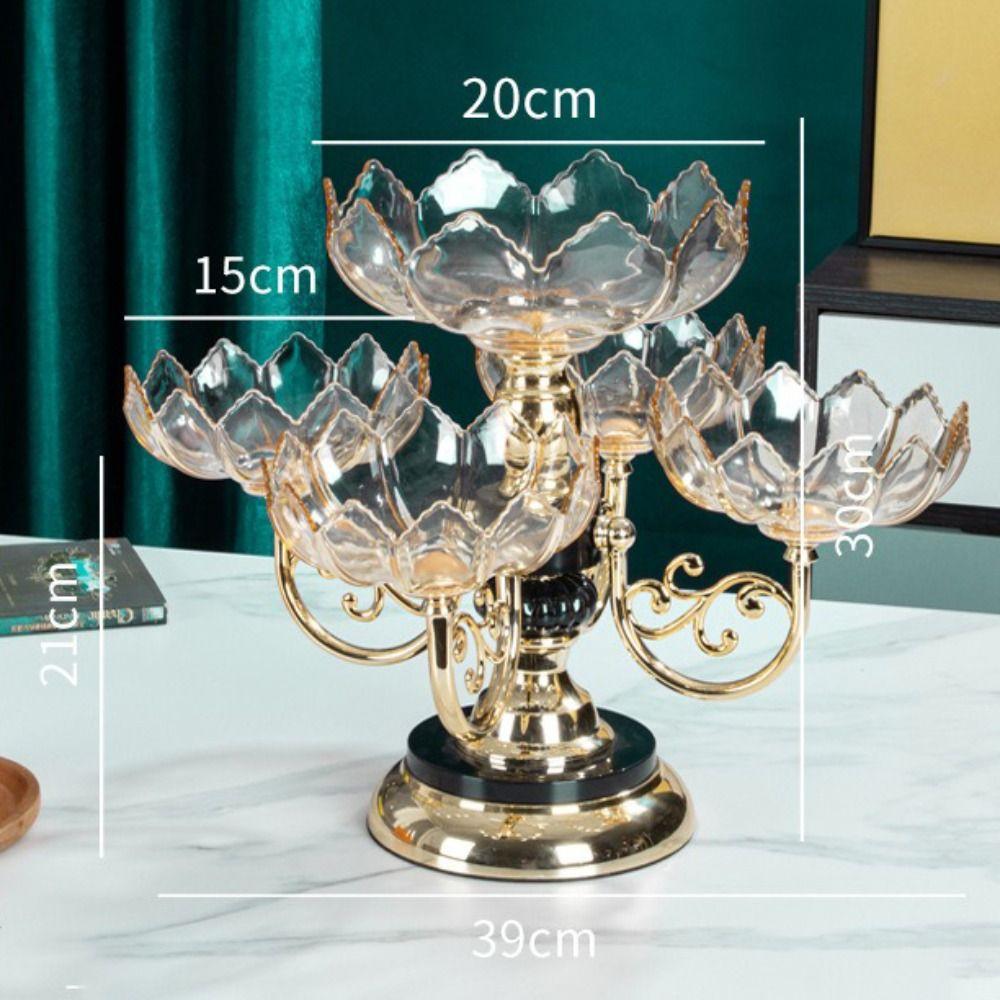 Rotating Fruit Bowl PET Fruit Tray New Snack Dessert Plate  Household