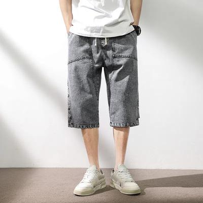 Shorts d'été en denim à jambe droite, tendance sport, marque, pour hommes