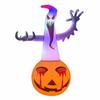 Inflatable Pumpkin Ghost with Integrated Bright & Convenient to Store for Porch
