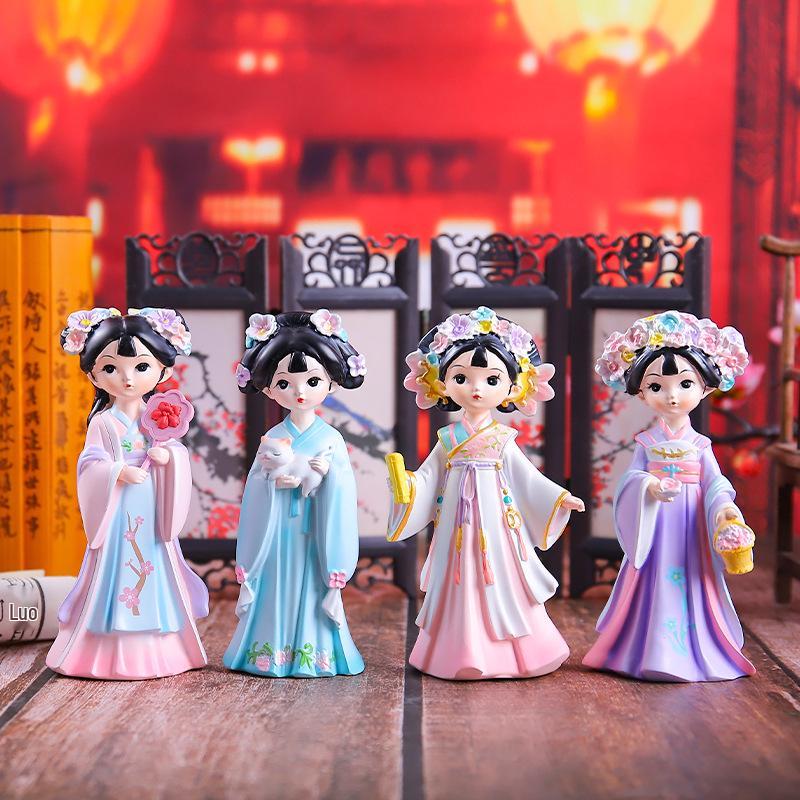 Şarap Dolabı ve Oturma Odası İçin Yaratıcı Retro Prenses Figür Dekorasyonu