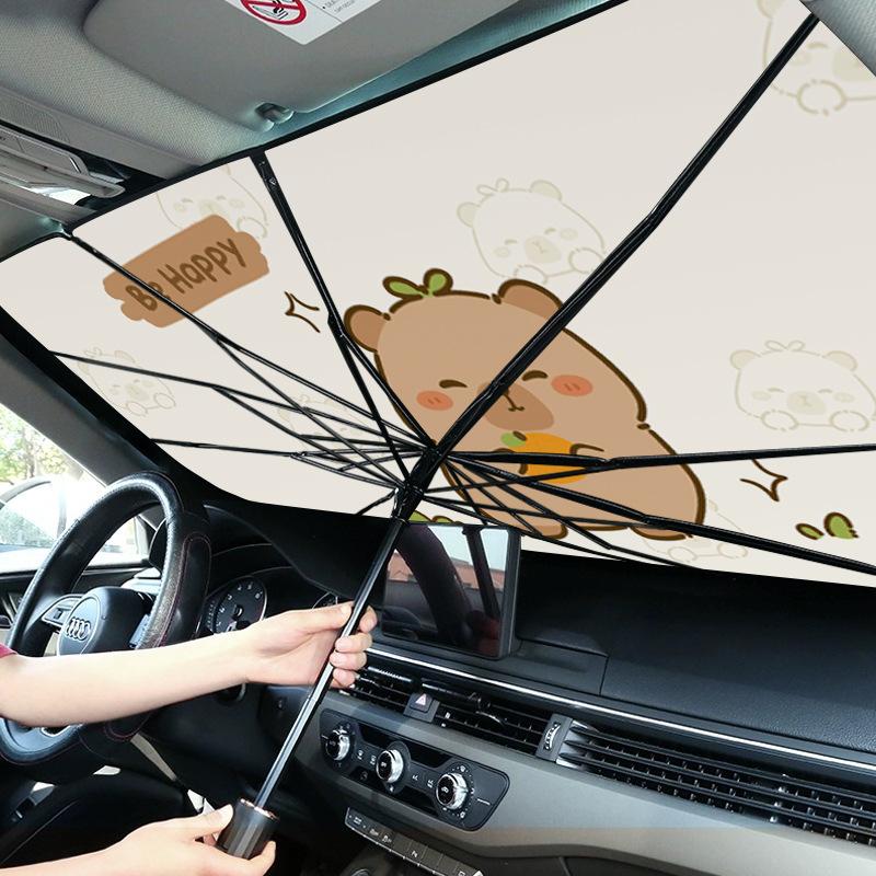 Neue Autospezifische Sonnenblende Cartoon Sonnenblende Schutzschirm Auto Windschutzscheiben-Sonnenblende Außenzubehör Auto Sonnenschutz