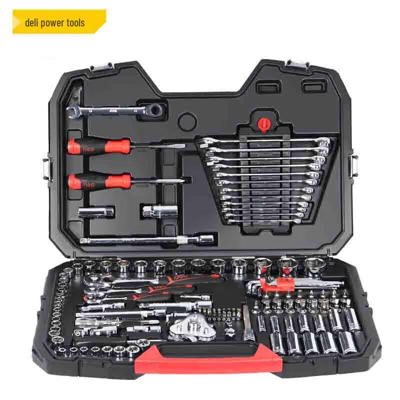 Deli 128-Piece Professional Auto Repair Tool Set